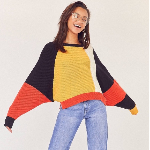 Ecote Sweaters - Urban Outfitters Ecote colorblock sweater